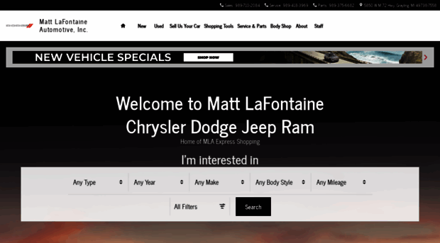 mattlafontaineusedcars.com