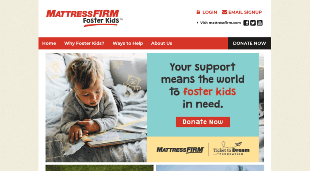 mattressfirmfosterkids.org