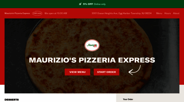 mauriziospizzeriamenu.com