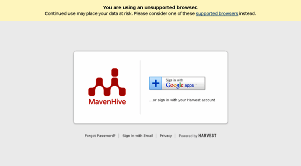 mavenhive.harvestapp.com