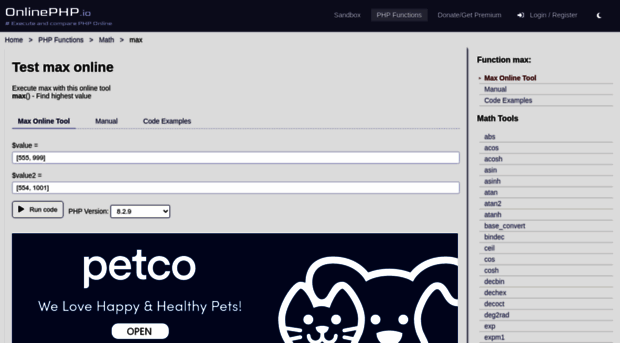 max.onlinephpfunctions.com