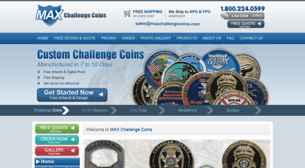 maxchallengecoins.com