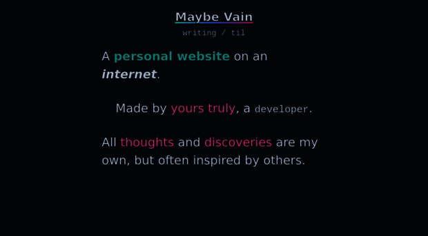 maybevain.com