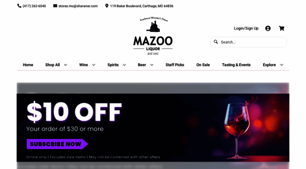 mazooliquors.com