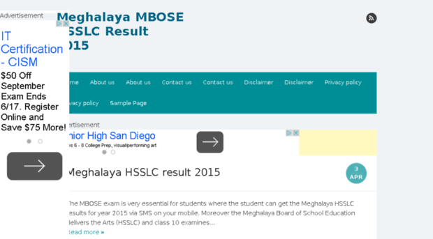 mbosehsslcresult2015.in