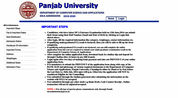 mcaadmissions.puchd.ac.in