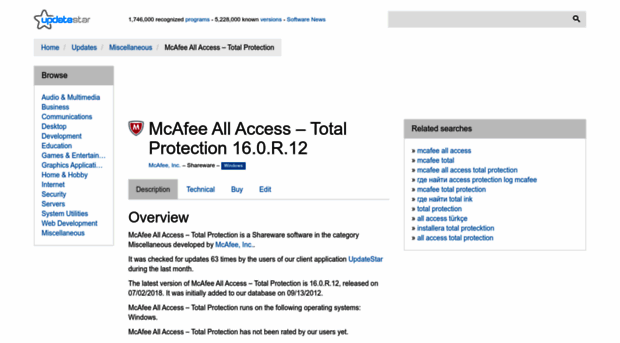 mcafee-all-access-total-protection.updatestar.com