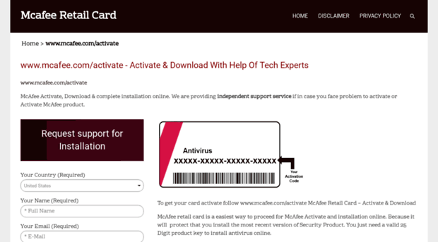 mcafeeretailcard.net