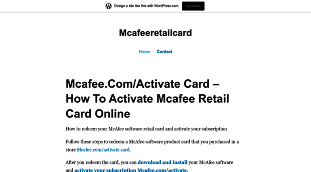 mcafeeretailcarddotblog.wordpress.com