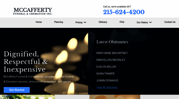 mccaffertyfuneralhomes.com