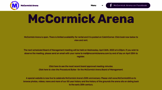 mccormickarena.com