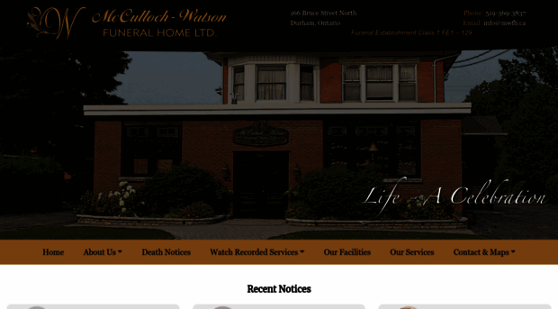 mccullochwatsonfuneralhome.ca - McCulloch - Watson Funeral Hom... - Mc