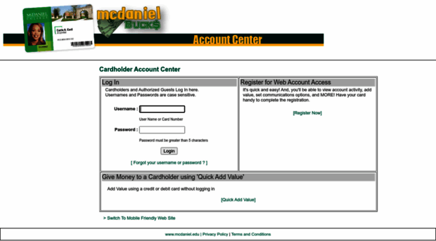 mcdaniel.campuscardcenter.com