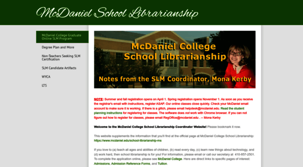 mcdanielschoollibrarianship.com