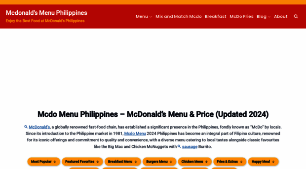 mcdophmenu.com