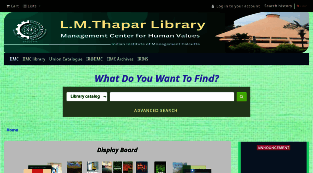 mchvlibrary.iimcal.ac.in