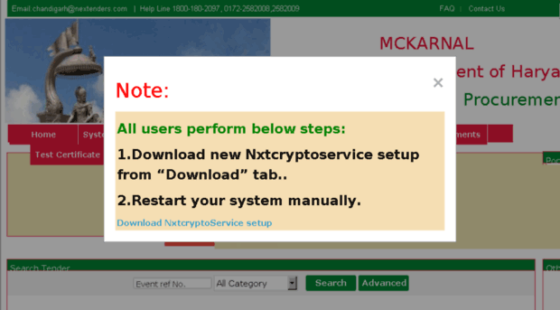 mckarnal.haryanaeprocurement.gov.in
