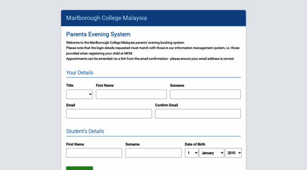 mcmbookings.parentseveningsystem.co.uk