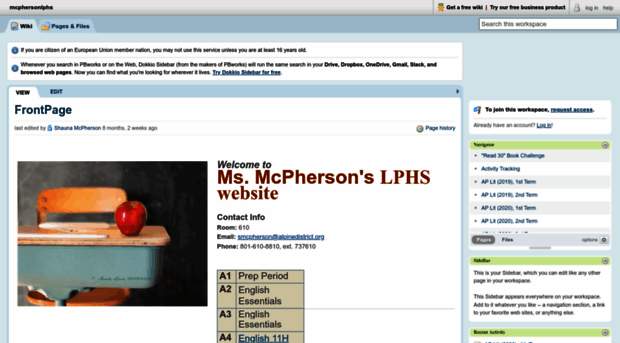 mcphersonlphs.pbworks.com