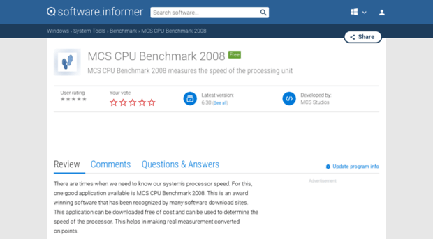 mcs-cpu-benchmark-2008.software.informer.com