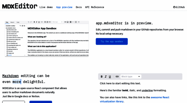 mdxeditor.dev
