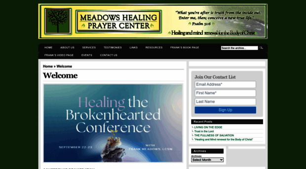 meadowshealingprayercenter.com