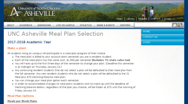 mealplan.unca.edu