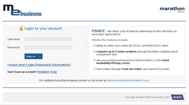 mebusiness-login.marathonelectric.com