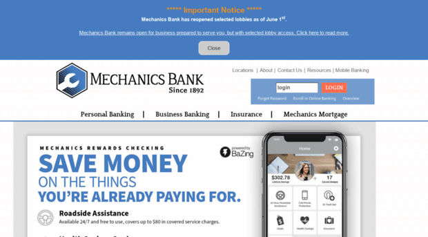 mechanicsbankms.com