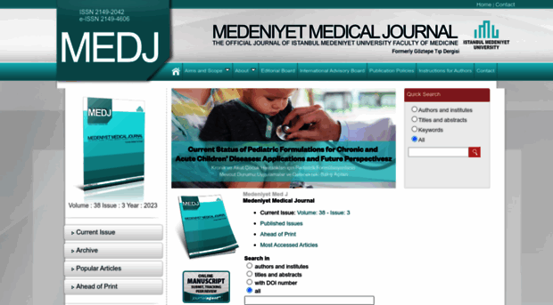 medeniyetmedicaljournal.org