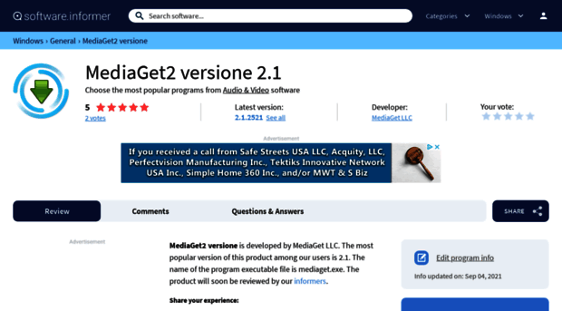 mediaget2-versione.software.informer.com