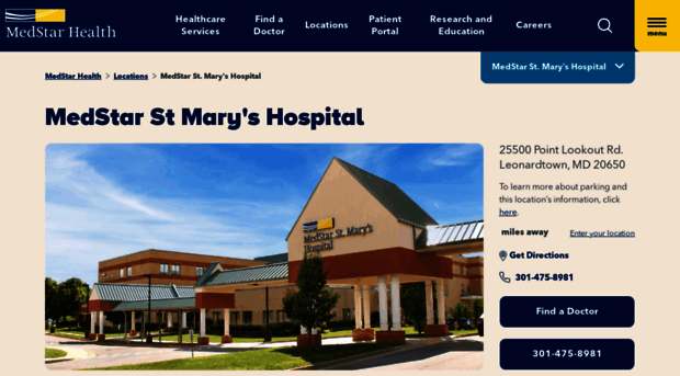 medstarstmarys.org