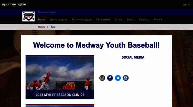 medwayyouthbaseball.com