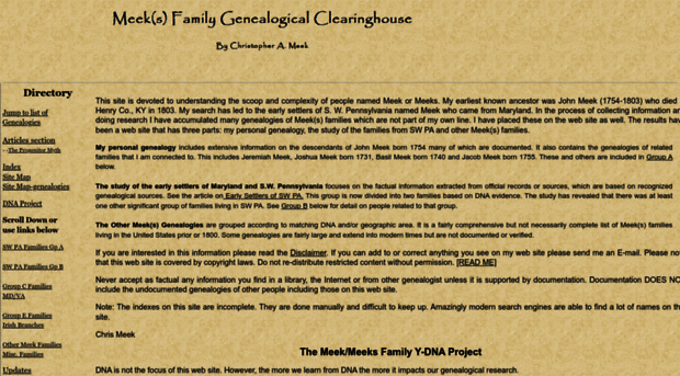 meekgenealogy.com