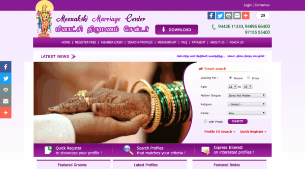 meenakshimarriagecentre.com