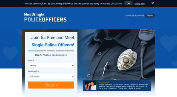 meetsinglepoliceofficers.com