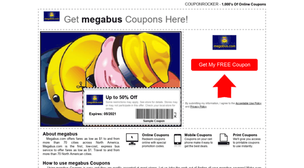 megabus.couponrocker.com