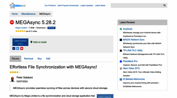 megasync.updatestar.com