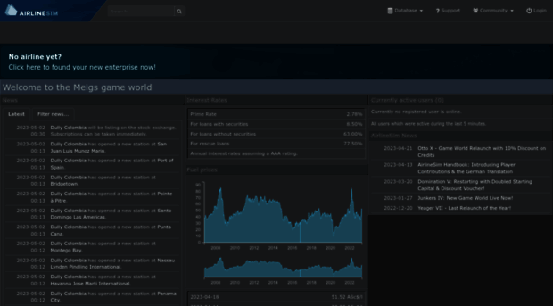 AirlineSim  The online airline simulation and management game