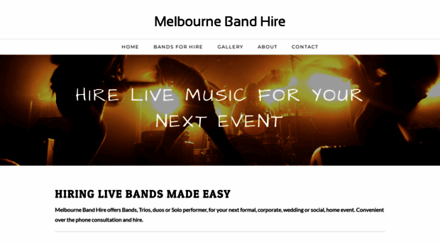 melbournebandhire.com