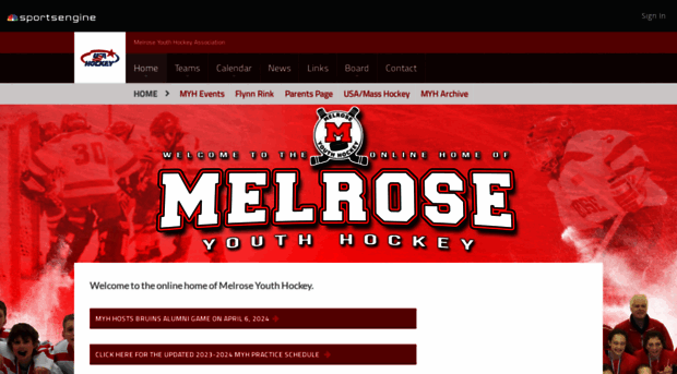 melroseyouthhockey.com