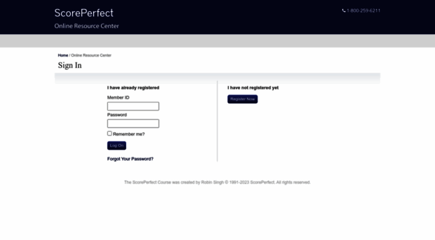 member.scoreperfect.net