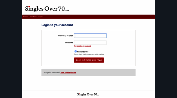 member.singlesover70.co.za