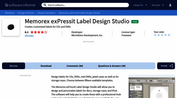 memorex-expressit-label-design-studio.software.informer.com