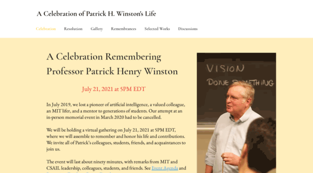 memoriesofpatrickwinston.com