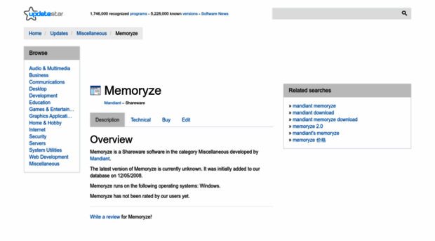 memoryze.updatestar.com