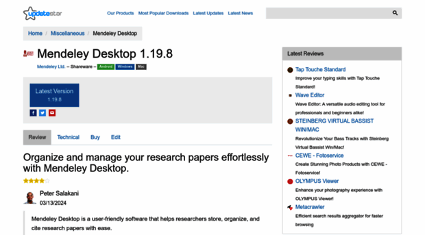 mendeley-desktop.updatestar.com