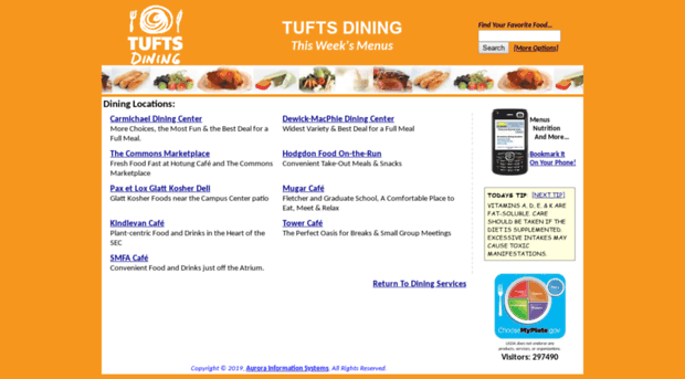 menus.tufts.edu