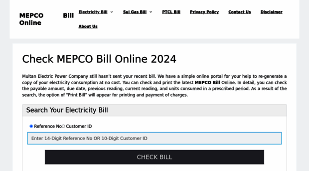 mepcoebill.com.pk