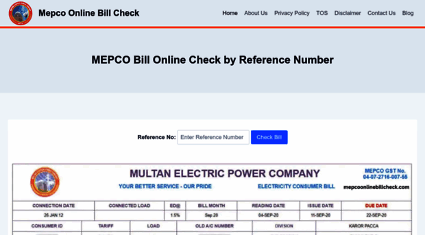 mepcoonlinebillcheck.com